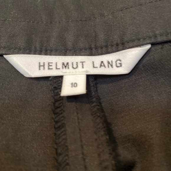 HELMUT LANG Black Cotton/Linen Size 10 casual workwear straight leg - Picture 7 of 8